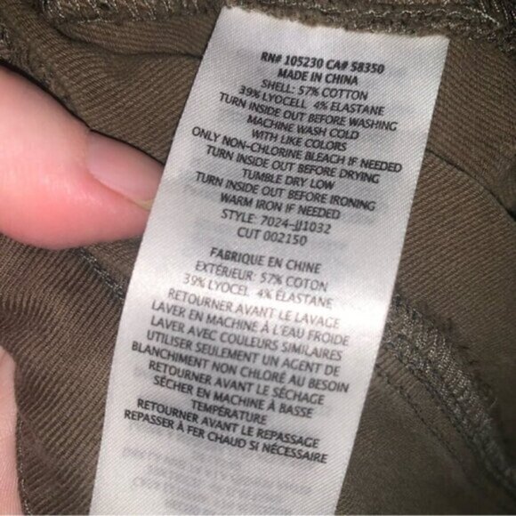 Joie Green Cargo Skinny Jean Pants 26 - Picture 5 of 10